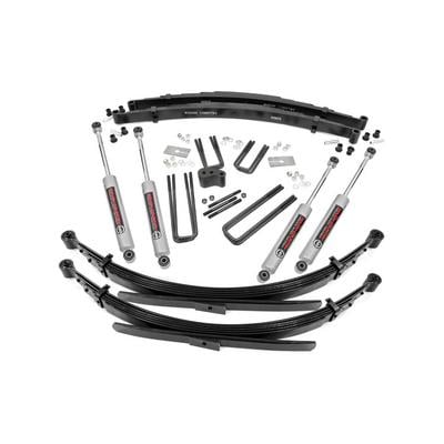 Rough Country 4" Dodge Suspension Lift Kit with Rear Leaf Springs and N3 Shocks (Dana 44 Front Axle) - 340.20